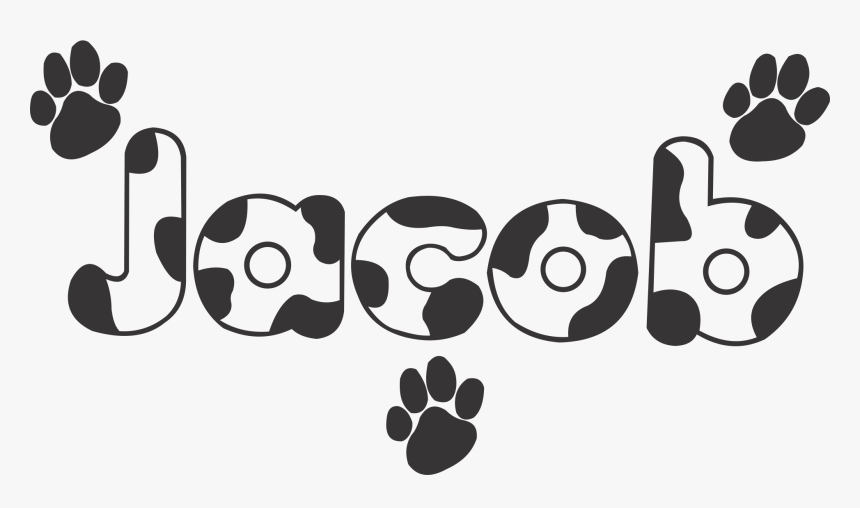 Cow Print & Camo With Paws - Cow Print Cow Font, HD Png Download