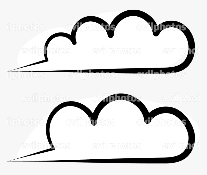 Cloud Drawing Vector And Stock Photo - Line Art, HD Png Download