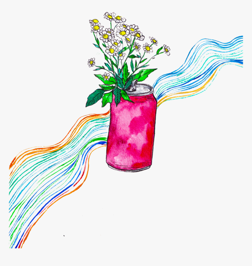 Can And Flowers - Bouquet, HD Png Download