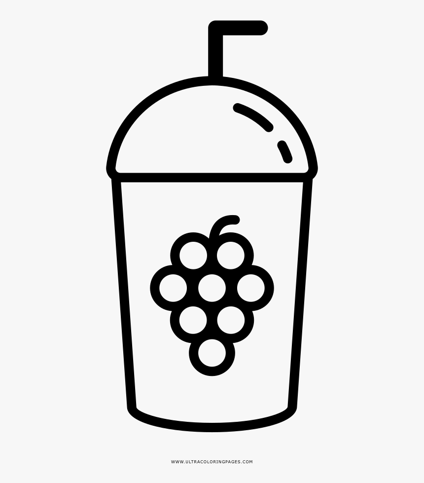 Grape Juice Coloring Page - Grape Juice To Color, HD Png Download