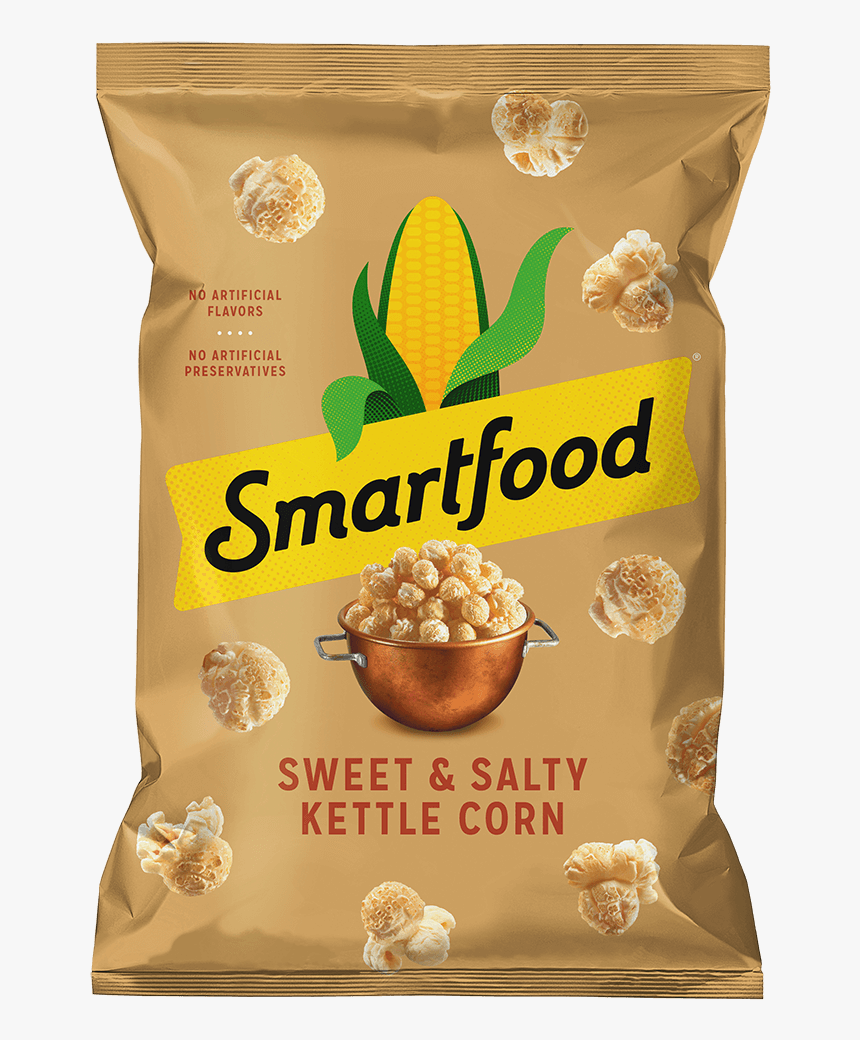 Smartfood® Sweet & Salty Kettle Corn Flavored Popcorn - Smartfood Cheddar & Caramel Mix Popcorn, HD Png Download