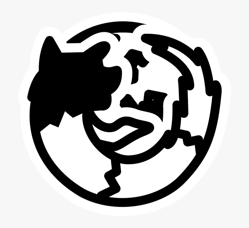 Silhouette,monochrome Photography,symbol - Firefox, HD Png Download