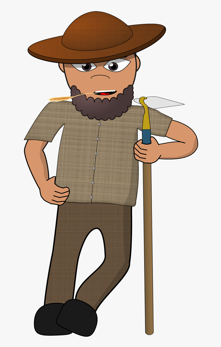 Comic Characters Dress-up Head Farmer Free Photo - Cartoon Farmer, HD Png Download