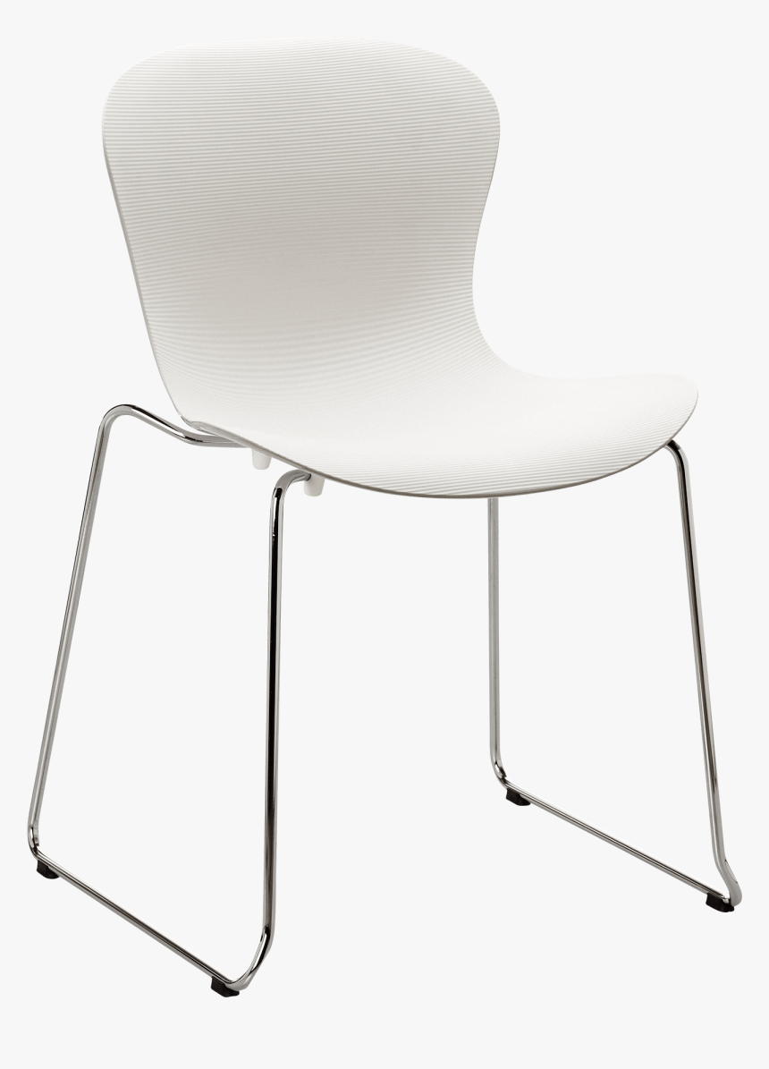 Nap Chair Kasper Salto Milk White Chrome Steel Base - Chair, HD Png Download