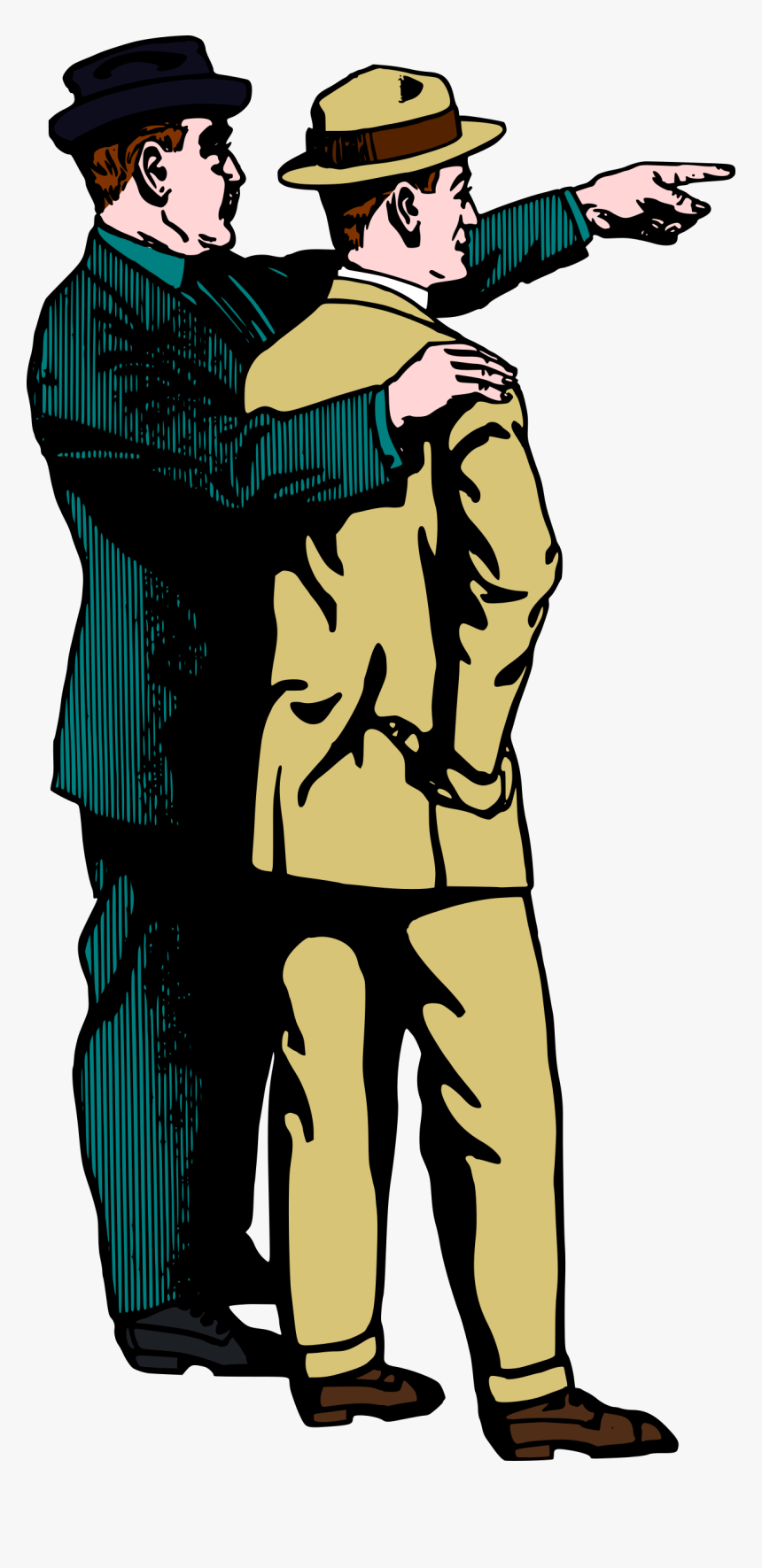 Transparent Pointing Clipart - Men Pointing Clipart, HD Png Download