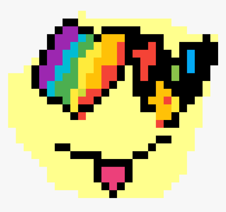 Emoji Rainbow Loving Face - Drop Of Blood Pixel Art, HD Png Download