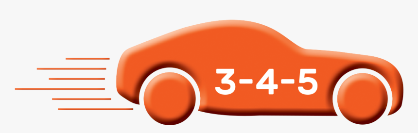 Orange Car 3 4 5, HD Png Download