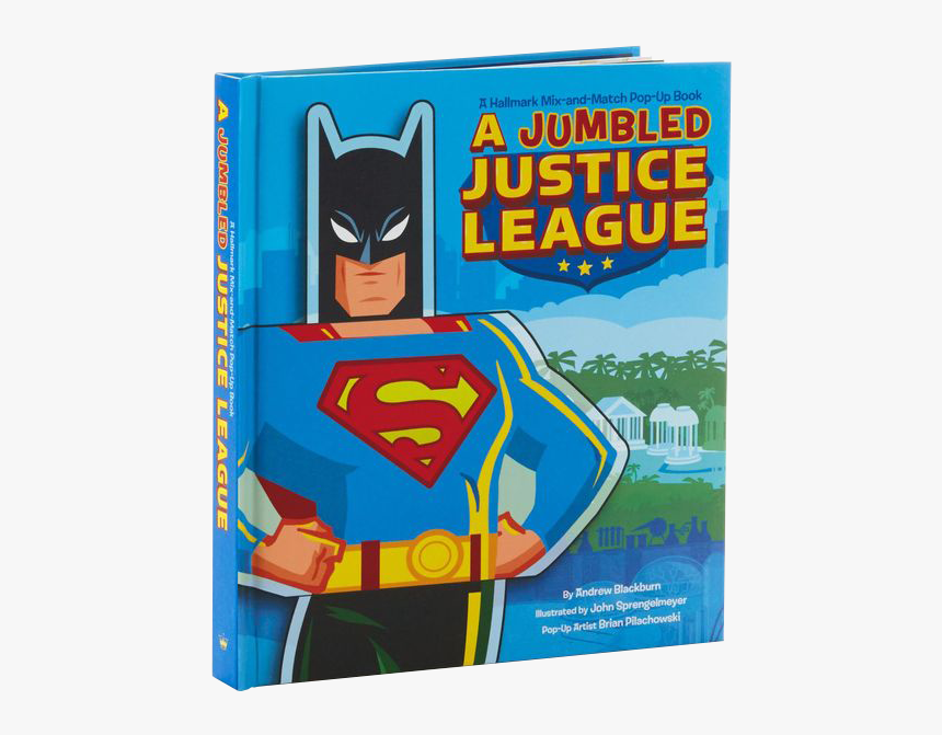 A Jumbled Justice League Mix & Match Pop Up Book - Cartoon, HD Png Download