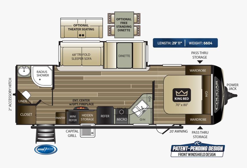 2020 Keystone Cougar 26rbs, HD Png Download