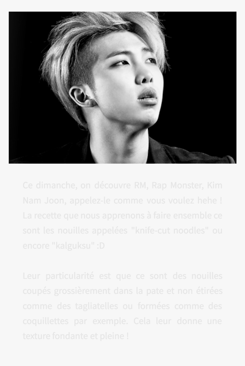 Rap Monster Bts Hair Style , Png Download - Namjoon Kim Drawing, Transparent Png