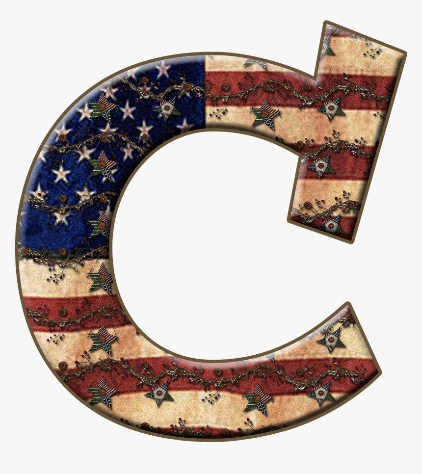 Alfabeto Con Bandera De Usa Vieja - Camo G Letter Transparent, HD Png Download
