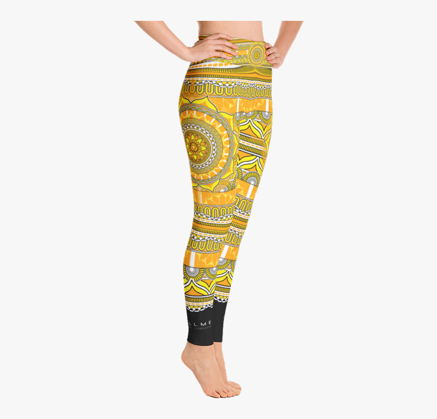 Solar Plexus Chakra Mandala Leggings Right Side - Leggings, HD Png Download