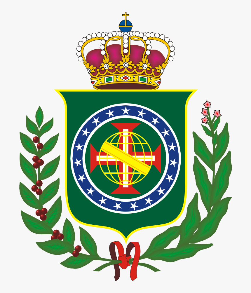 Coa Regent Prince Of Brazil Peace Symbol Flag Scallywag - Empire Of Brazil Seal, HD Png Download