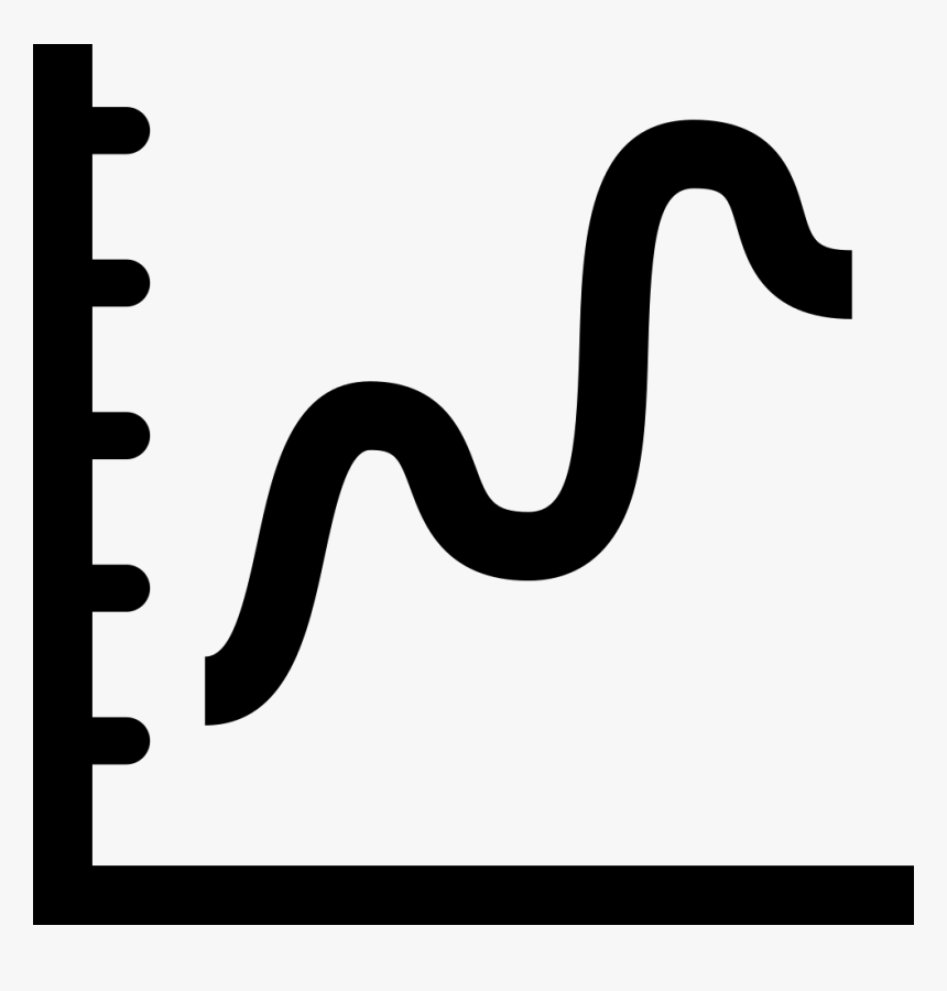 Transparent Curved Line Png - Curved Line Graph Icon, Png Download