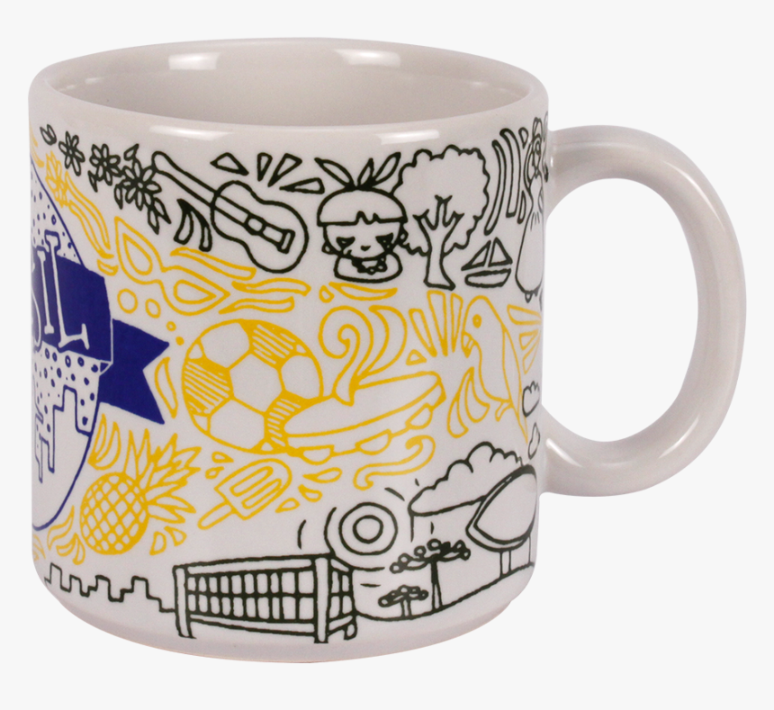 Caneca Desenho Bandeira Brasil - Bandeira Do Brasil Caneca, HD Png Download