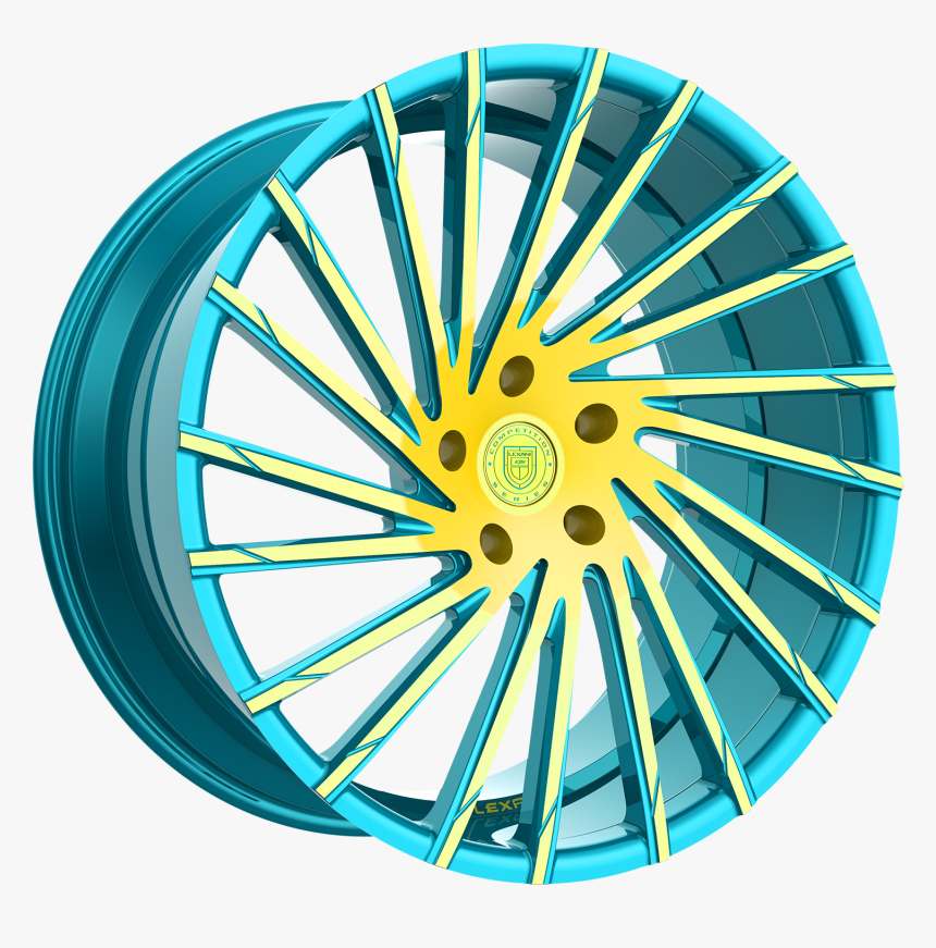 Blue And Yellow Finish - Lexani Wraith Wheels, HD Png Download