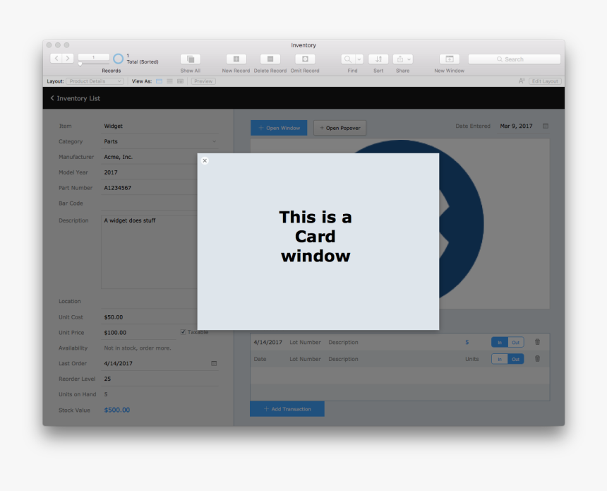 Filemaker Card Window Example, HD Png Download