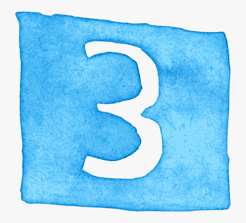 Watercolor Numbers In Square 8 - Linens, HD Png Download