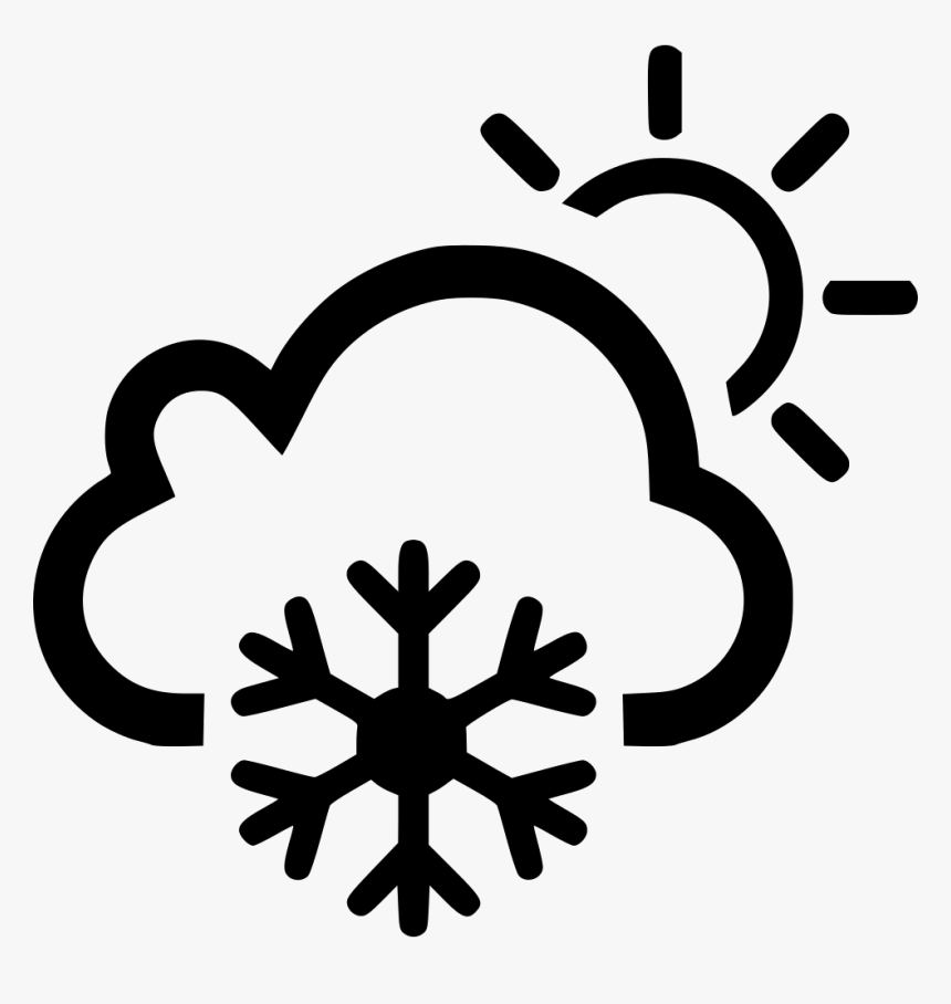 Cloud Frost Frosty Sun Sunny - Transparent Background Snowflake Icon, HD Png Download