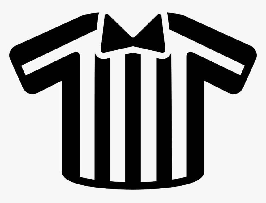 Referee Striped Sportive T-shirt - Camiseta Arbitro Png, Transparent Png