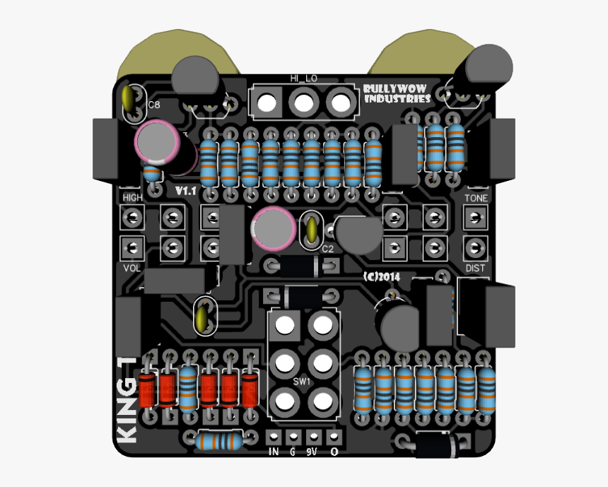 King Tut Fuzz Pcb , Png Download - Electronic Musical Instrument, Transparent Png