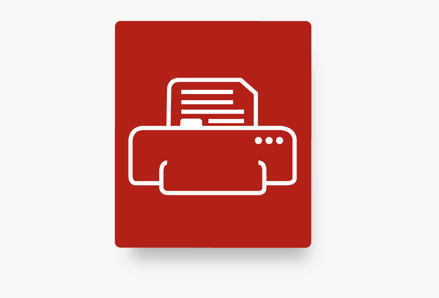 Printed Icon Png Red, Transparent Png
