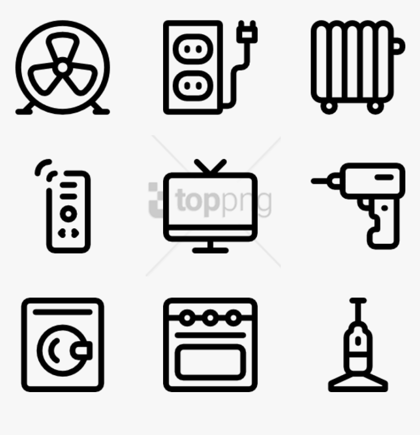 Free Png Electrical Appliances Icon Packs Svg Psd - Electrical Appliances Vector Png, Transparent Png