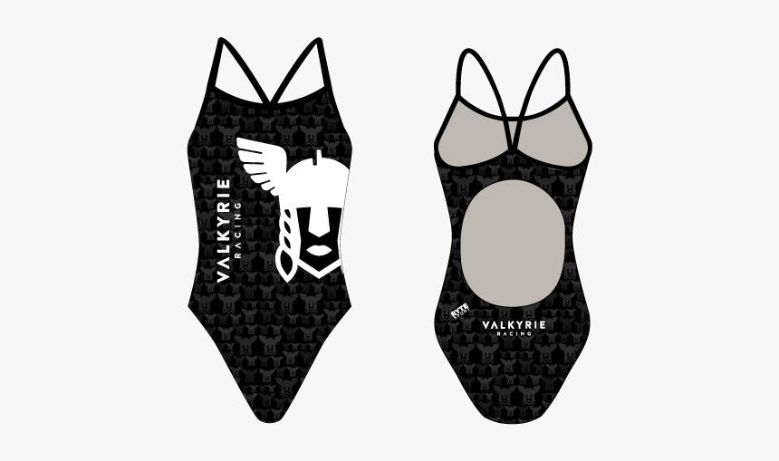 Valkyrie Racing Custom Black Women’s Active Back Thin - Swimsuit, HD Png Download