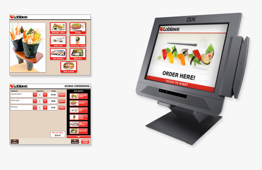 Mlg Loblaws Self Service Sushi Kiosk - Self Ordering Kiosk Ui, HD Png Download
