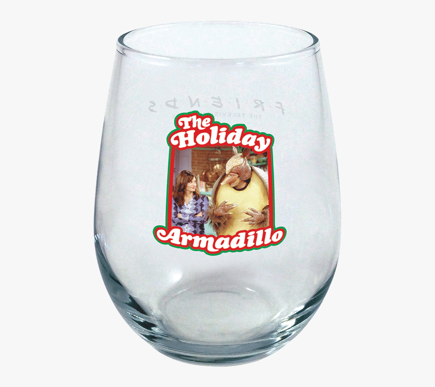 Friends Holiday Armadillo Stemless Wine Glass - Holiday Armadillo, HD Png Download
