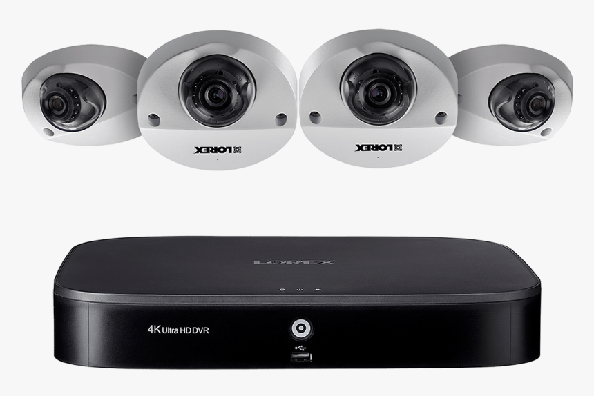1080p Hd Surveillance System Featuring 4 Audio Cameras - Webcam, HD Png Download