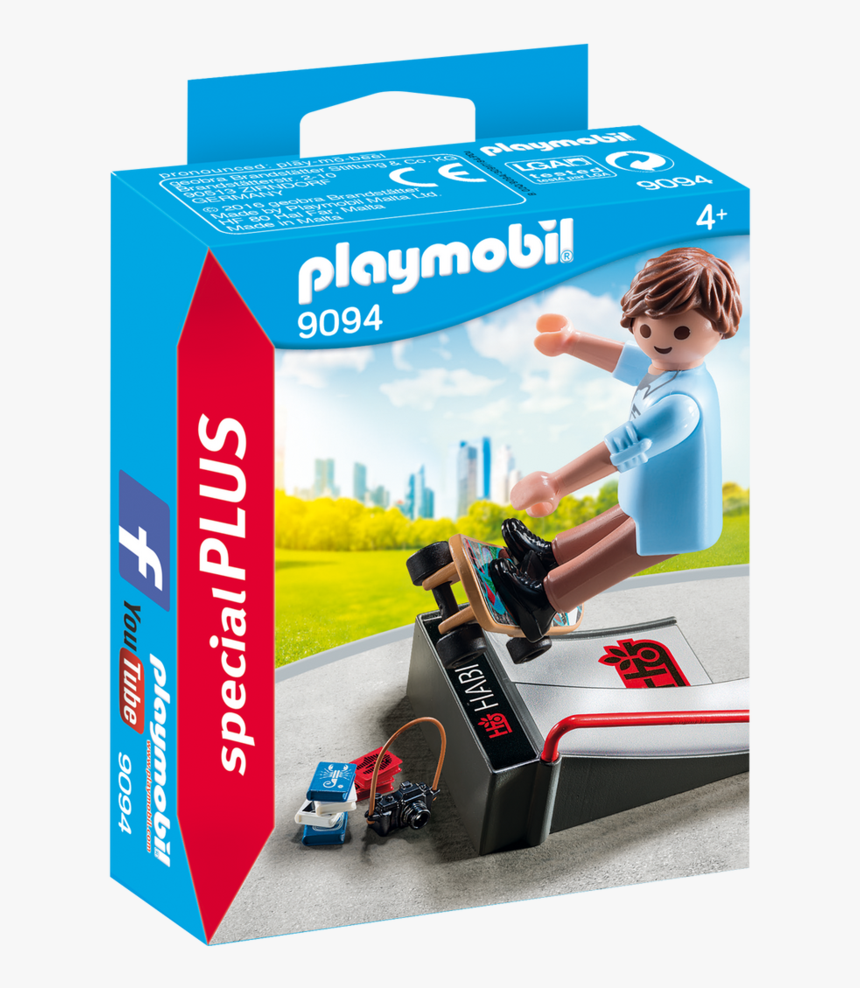 Playmobil Skateboarder , Png Download - Playmobil 9094, Transparent Png