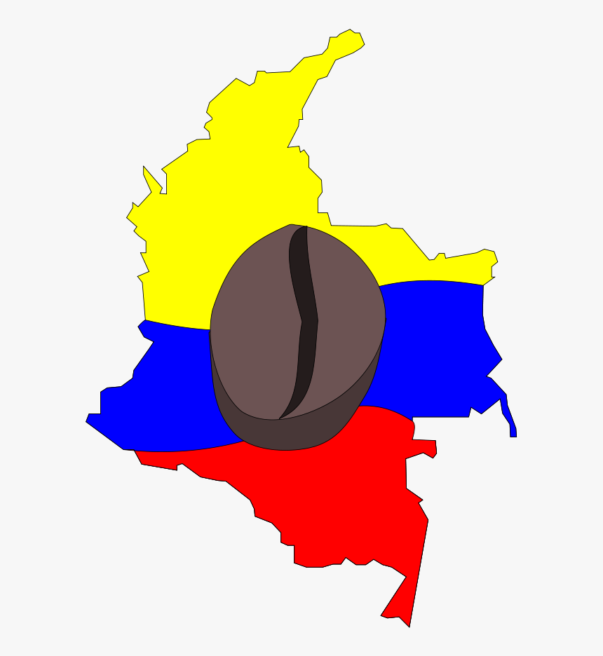 Transparent Math Clipart Transparent - Colombia Country Map Flag, HD Png Download