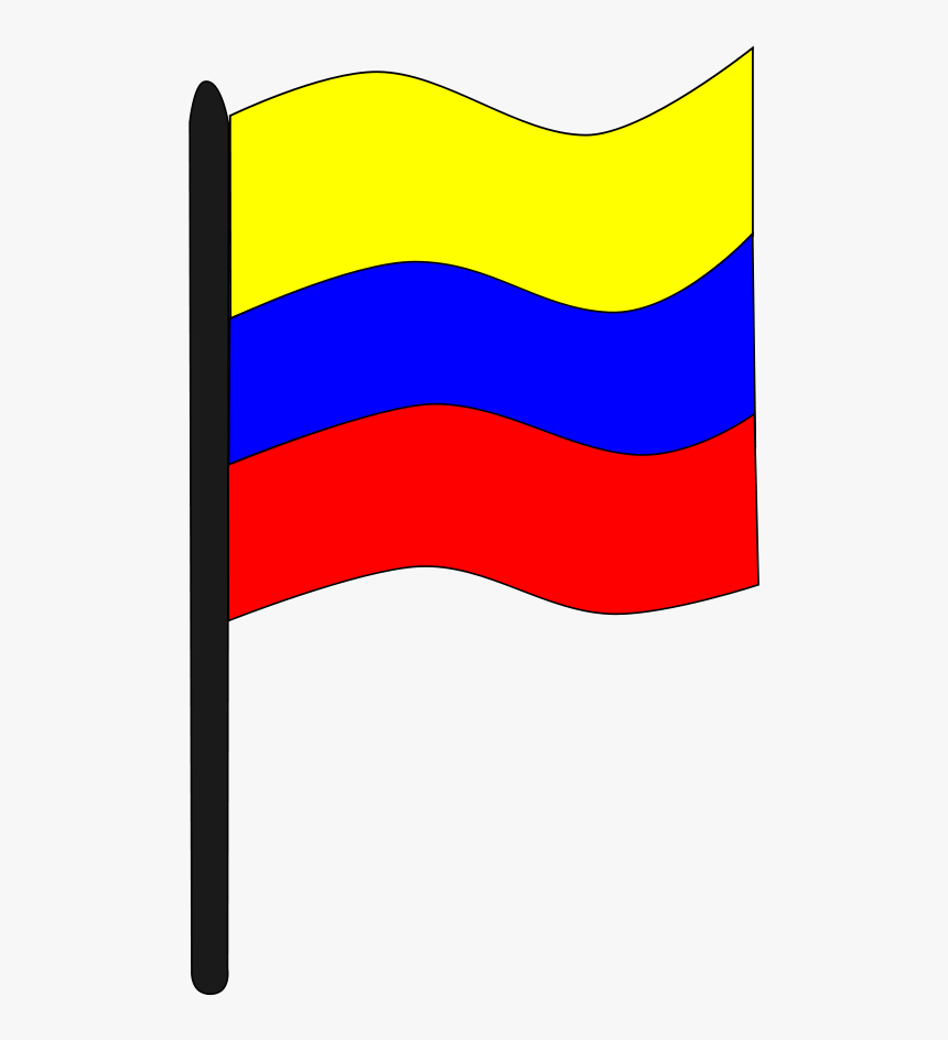Bandera Colombiana Svg Clip Arts - Vector Colombia Bandera Png, Transparent Png