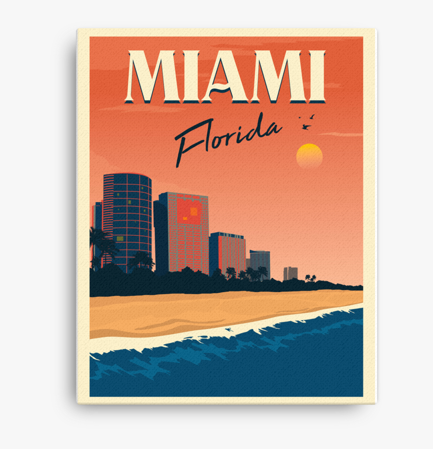 Miami Florida Travel Poster, HD Png Download