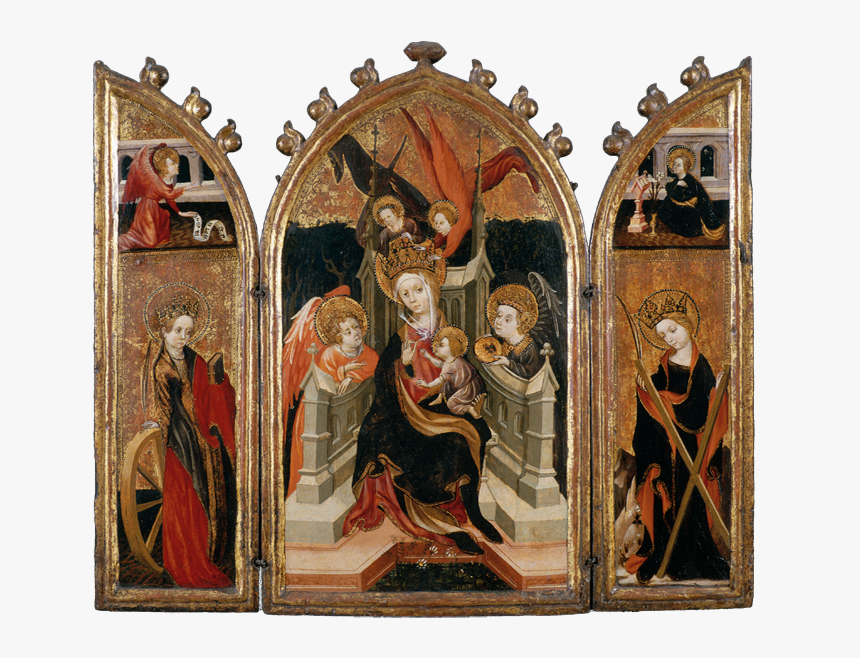 Triptych With The Virgin And Child, Saint Catherine, HD Png Download