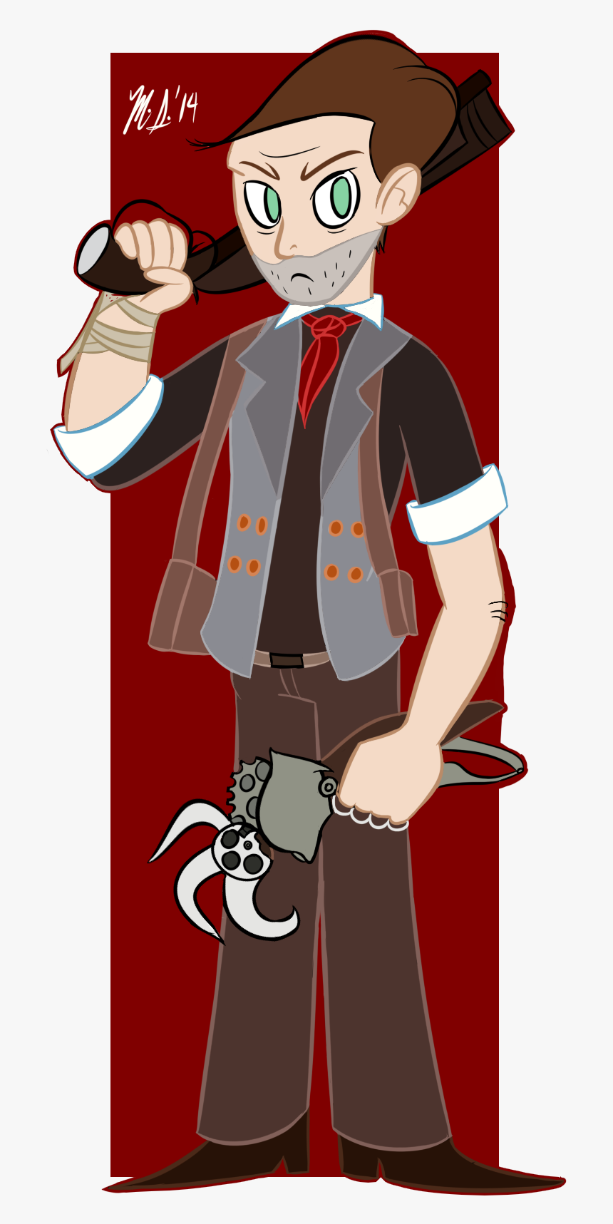 Booker Dewitt - Cartoon, HD Png Download