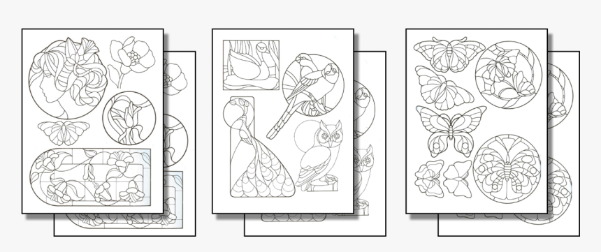 Stick N Burn Stained Glass Designs Set 1 
 Class Lazyload - Stick N Burn, HD Png Download