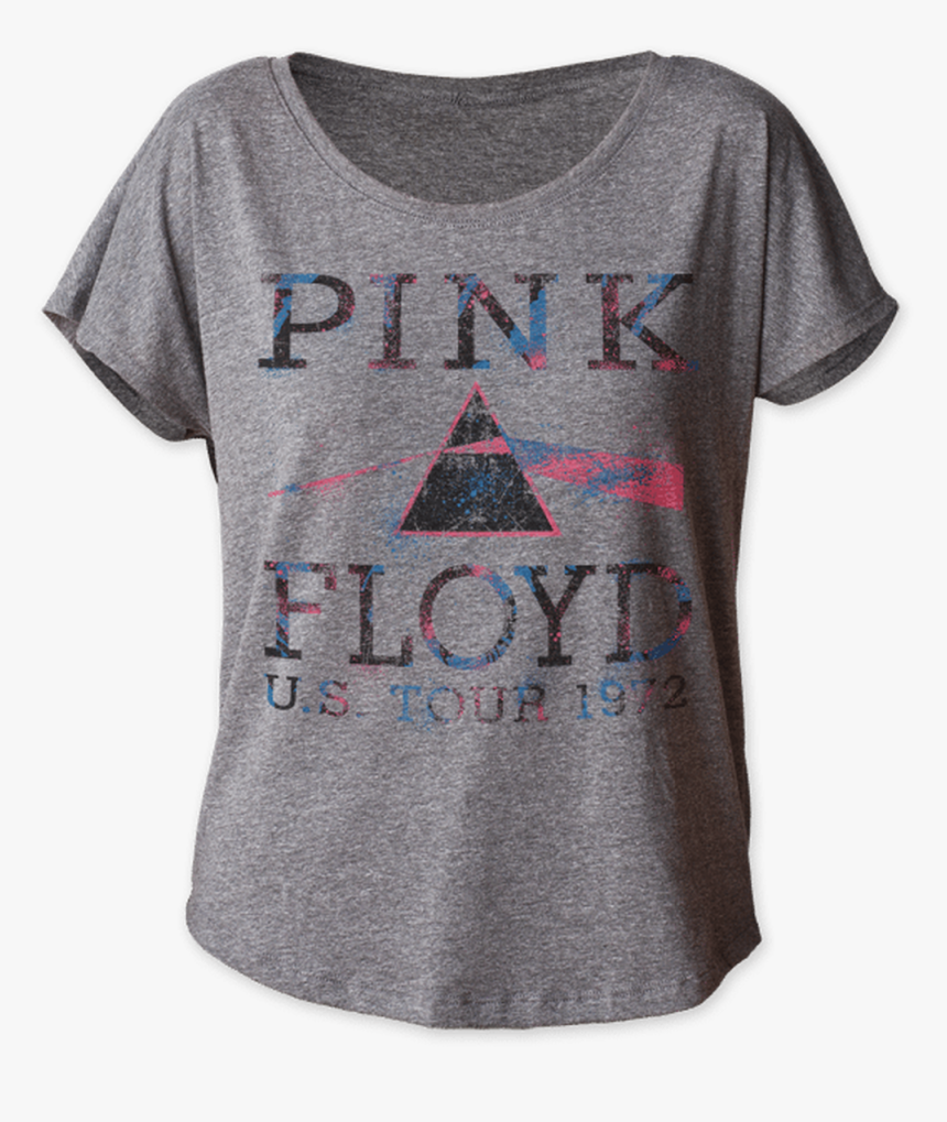 Women S Pink Floyd Us Tour 1972 Dolman T-shirt - Active Shirt, HD Png Download