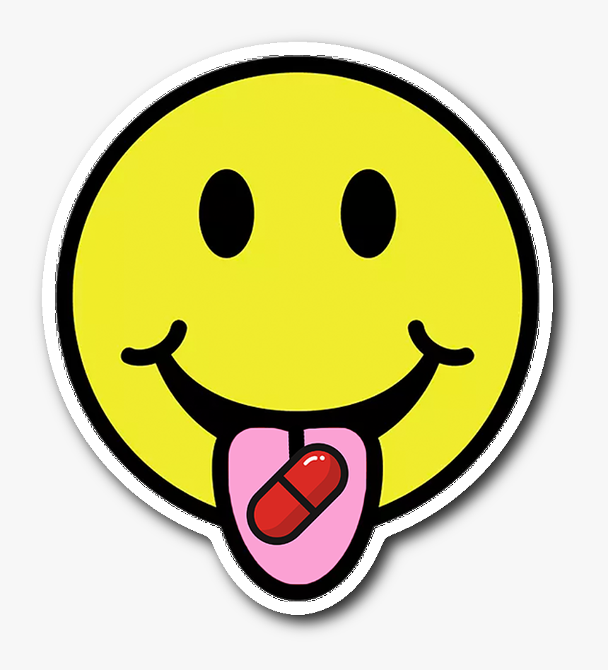 Red Pill Smiley Sticker - Smiley Pill, HD Png Download