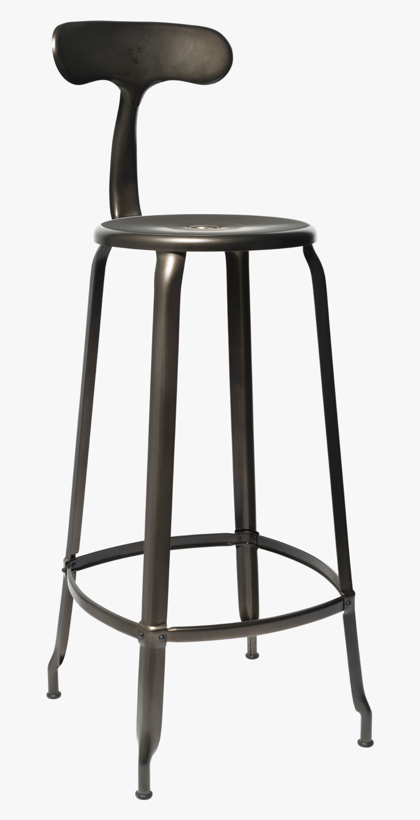 Chaise De Bar Industrielle Nicolle H80cm Coloris Acier - Chair Metal, HD Png Download