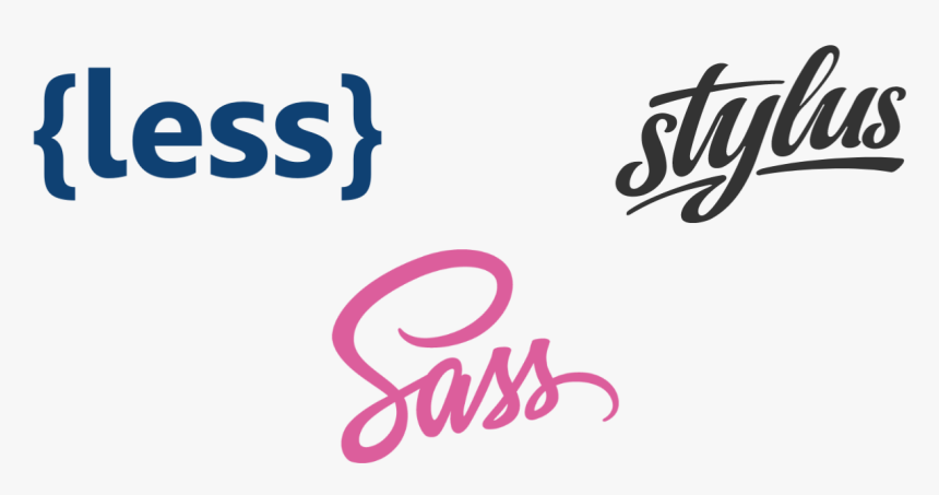 Three Popular Css Preprocessors Are Less, Sass, And - Less Sass Stylus, HD Png Download