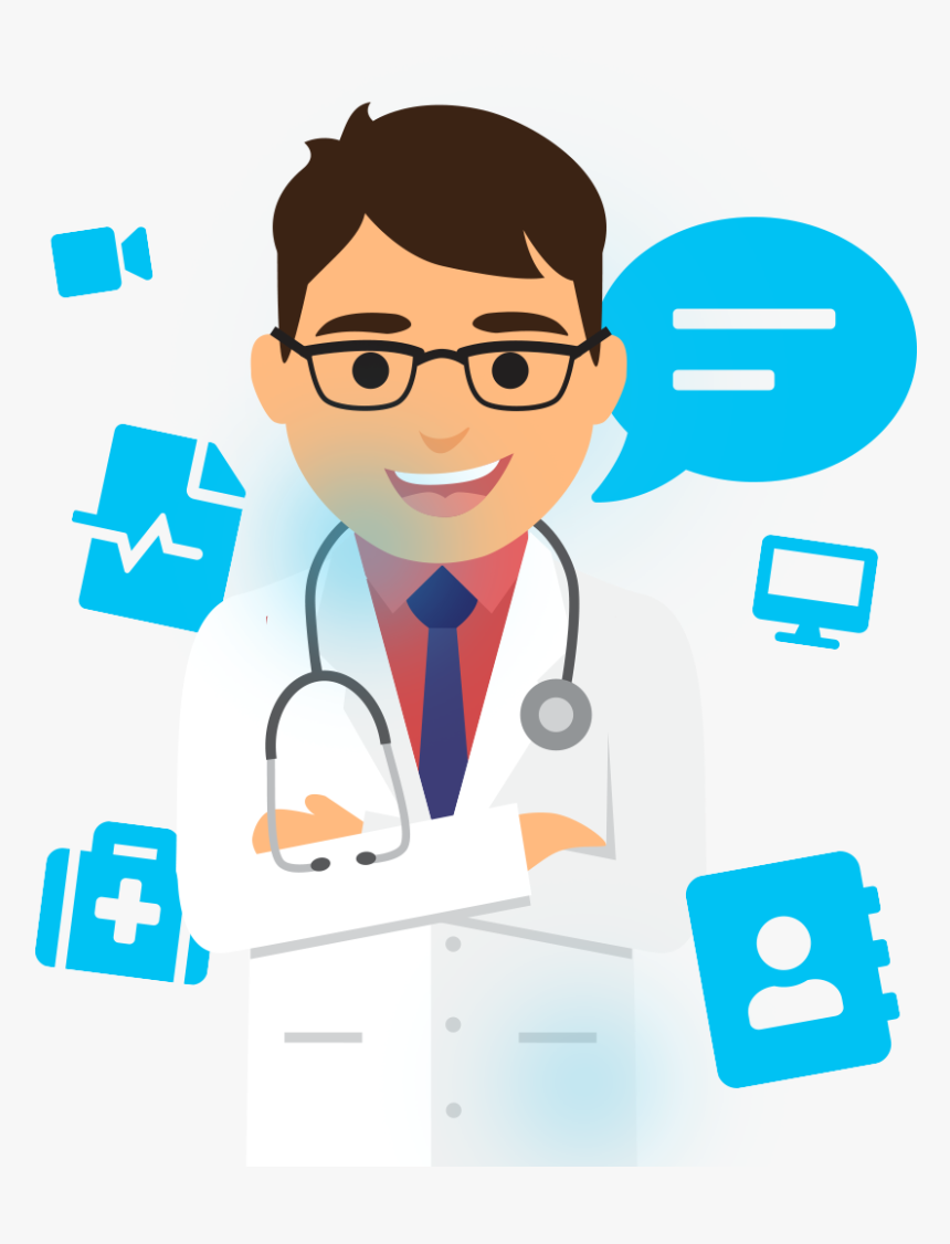 Doctor With Equipment Cartoon, HD Png Download