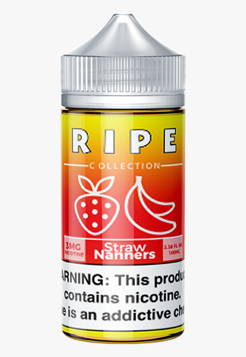 Straw Nanners E Juice 100ml By Ripe Vape 100 E Liquid - Strawberry Cream Pie Vape Juice, HD Png Download