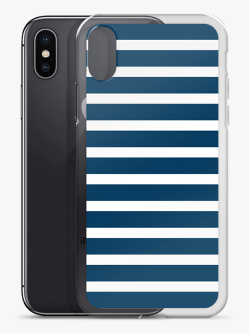 Navy And White Stripes Iphone Case - Mobile Phone Case, HD Png Download
