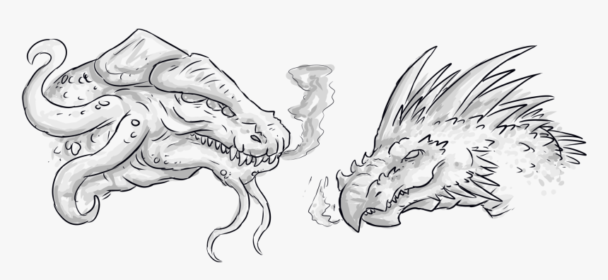 Little Sketch Of Dragon, HD Png Download