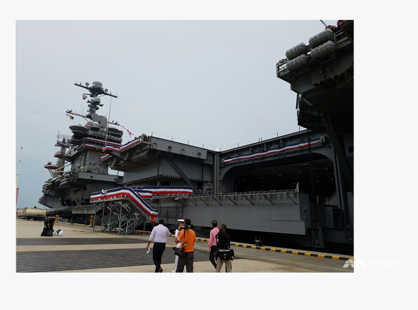 Us Aircraft Carrier In Singapore To Complement Naval - Aircraft Carrier Changi Naval Base, HD Png Download
