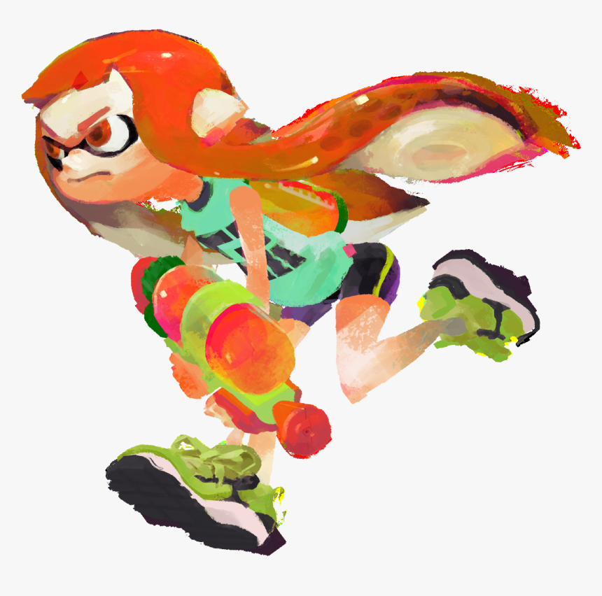 A Female Inkling - Inkling Girl Concept Art, HD Png Download
