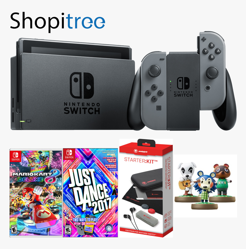 Nintendo Switch Console With Just Dance 17 Mario Kart - Nintendo Switch Spiele Just Dance, HD Png Download