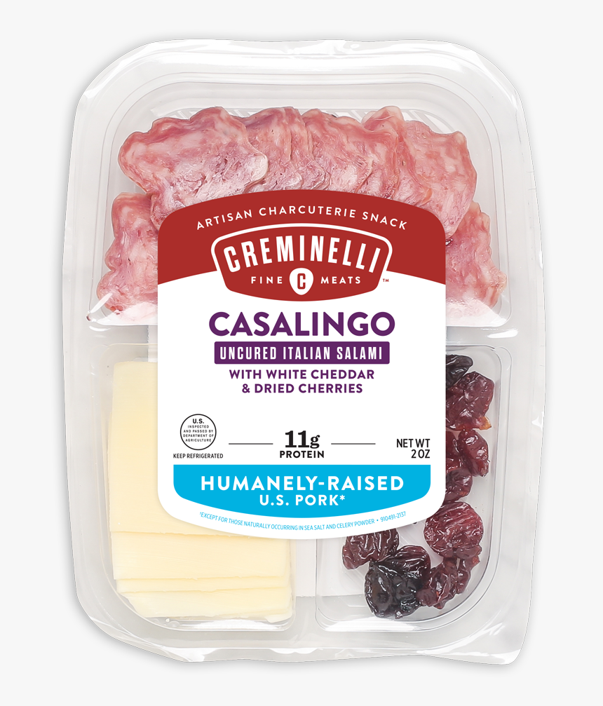 Creminelli Sopressata Monterey Jack Snack Tray, HD Png Download
